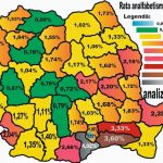 Harta analfabetismului din România